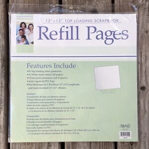 C.R. Gibson 12x12 Scrapbook Refill Pages